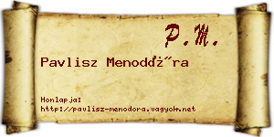 Pavlisz Menodóra névjegykártya
